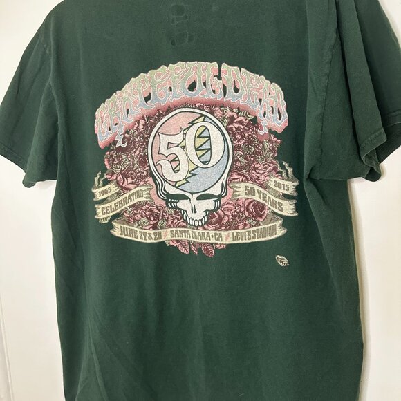 Grateful Dead 50th Anniversary T-shirt-Fare Thee Well-Green-Size Large-A009 - Picture 5 of 5